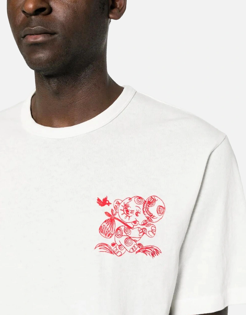 Kenzo メンズ Cartoon 刺繍アウトライン コットンTシャツ (すべての