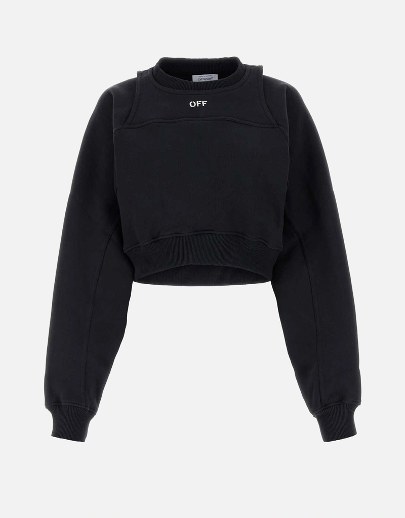 Off-White ブラックコットンスウェットシャツ () IFCHIC.COM