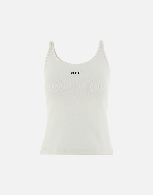Off-White オフスタンプリブタンクトップ () IFCHIC.COM Off-White オフスタンプリブタンクトップ () IFCHIC.COM