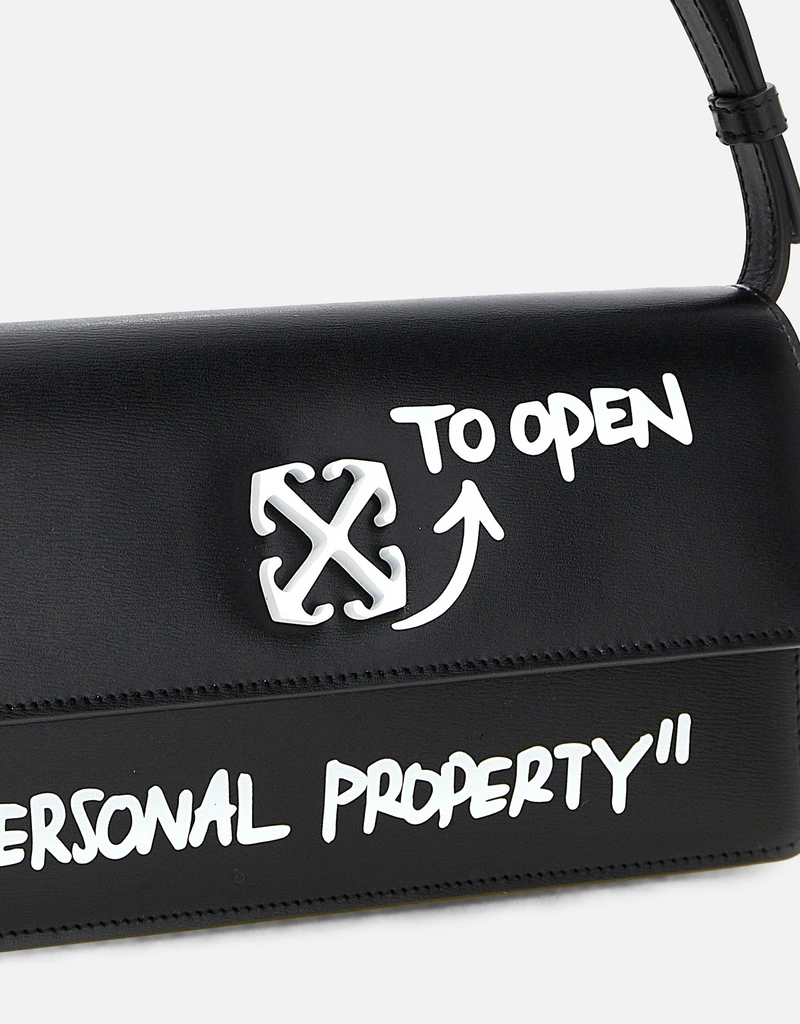 Off-White Jitney1.0スモールカーフレザーショルダーバッグ () IFCHIC.COM