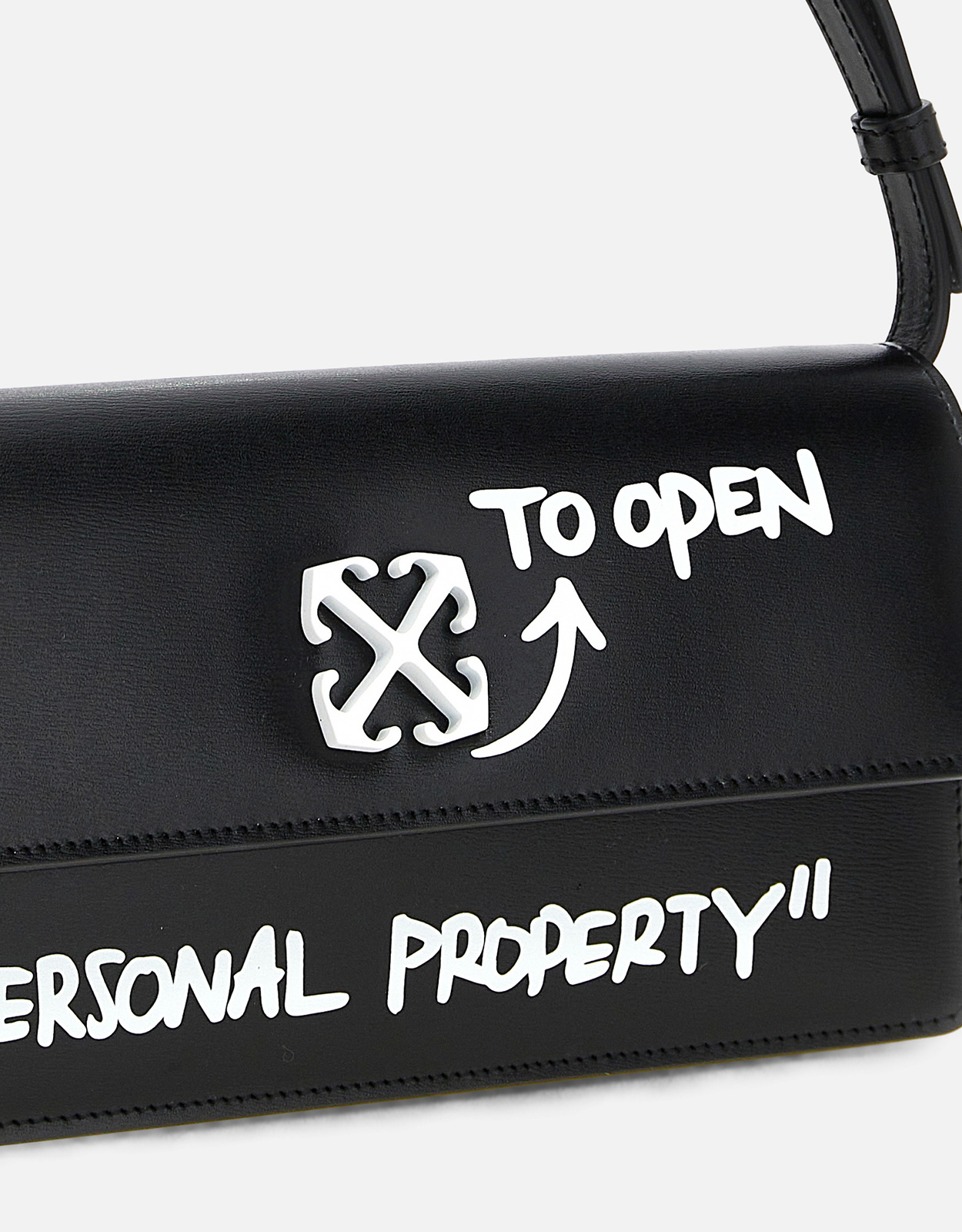 Off-White Jitney1.0スモールカーフレザーショルダーバッグ () IFCHIC.COM