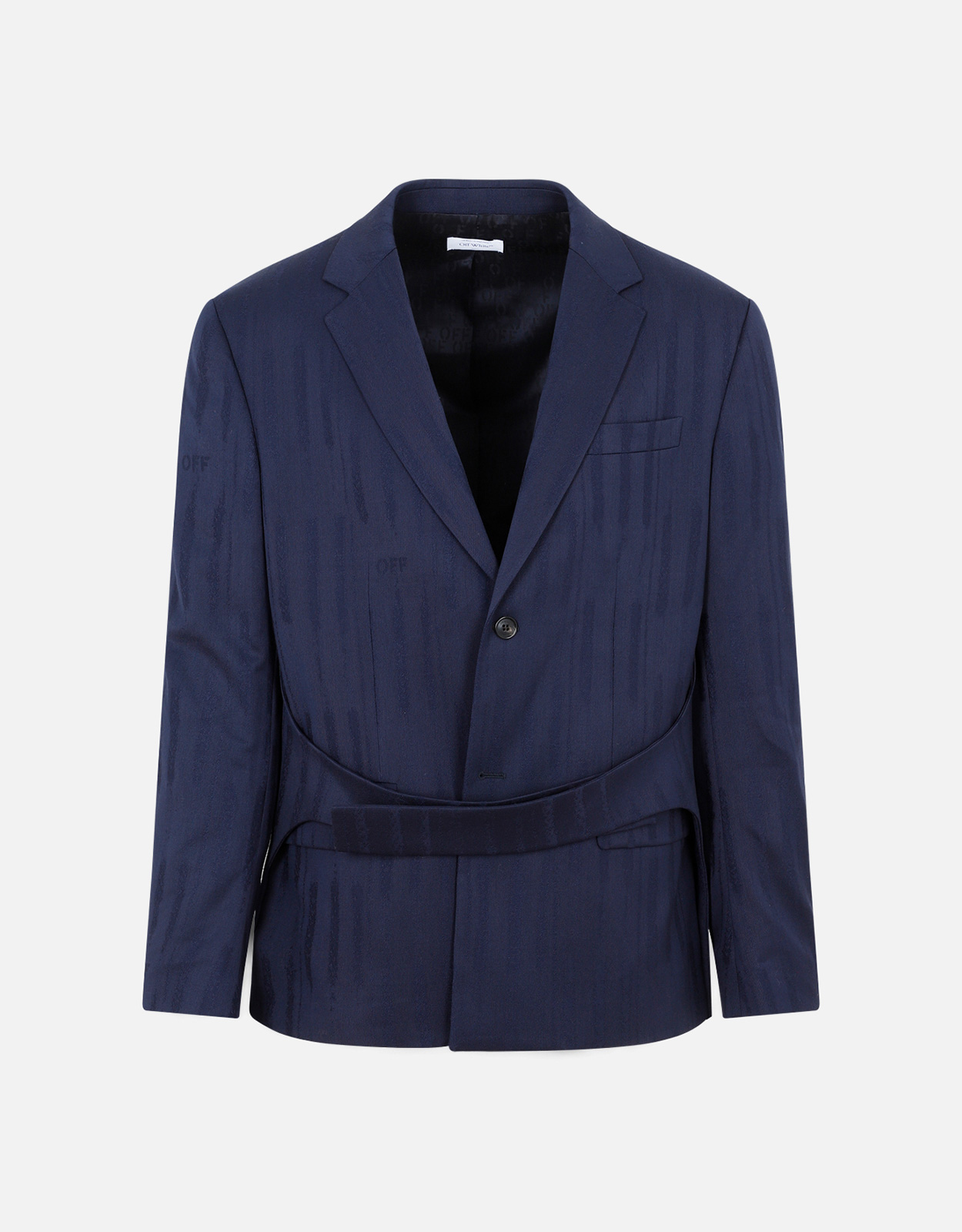 Off-White Off-White Men's Shibori Wool Relaxed Jacket - IT 50　オフホワイト メンズ シボリ ウール リラックス ジャケット - IT 50