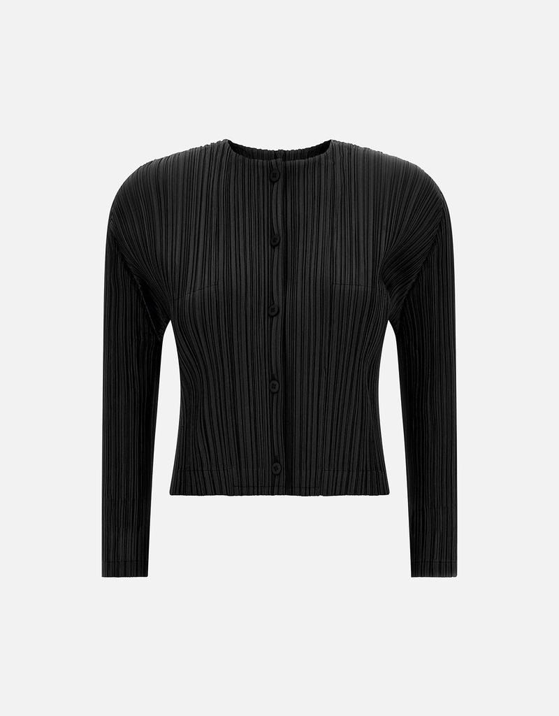 B*U様 PLEATS PLEASE ブラック　カーディガン　シャツ Pleats Please Issey Miyake Interplanetary Monthly Colors : July