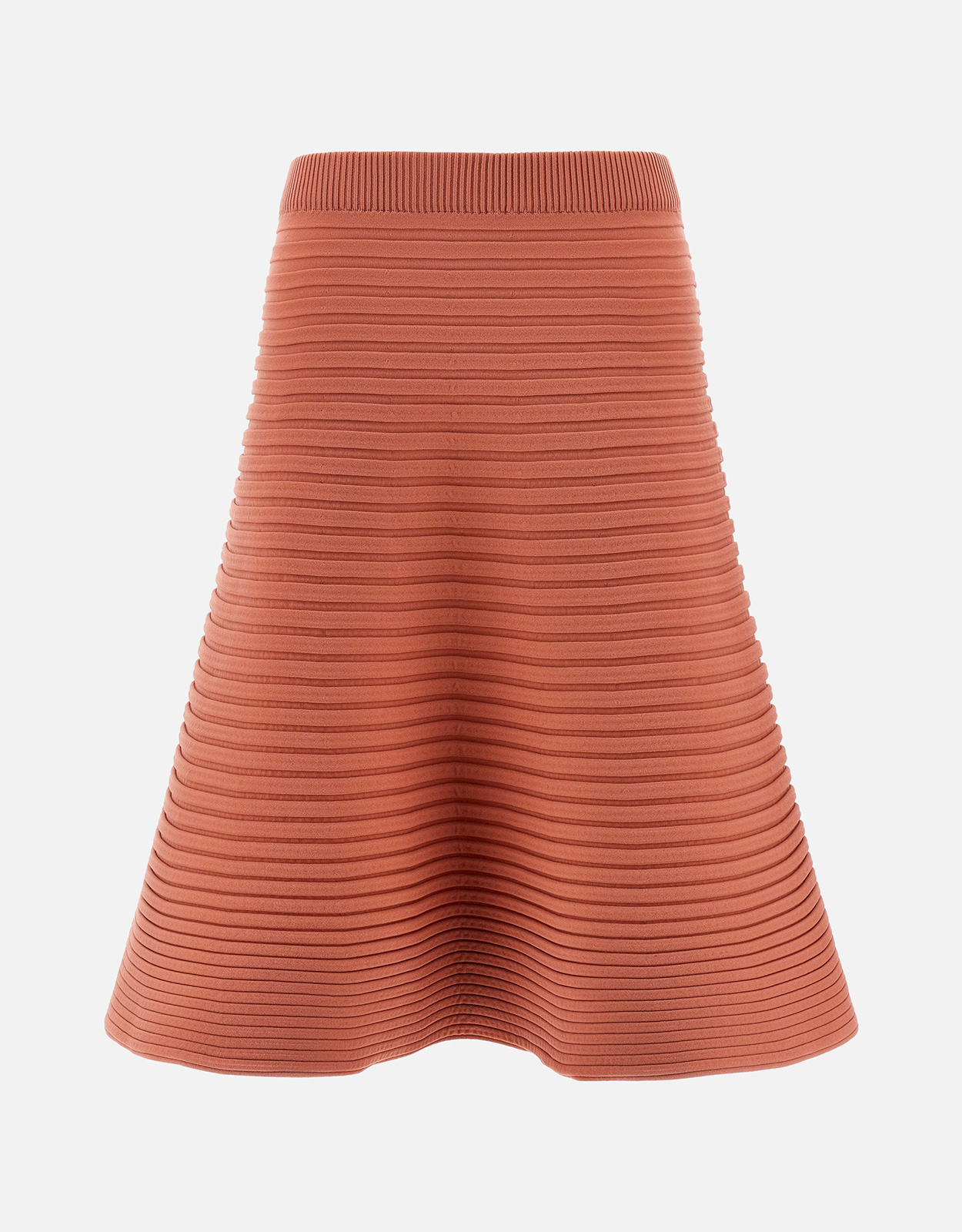 ISSEY MIYAKE DIFFUSED PLEATSスカート　オレンジ Pleats Please Issey Miyake Bounce Knit ワイドミディスカート