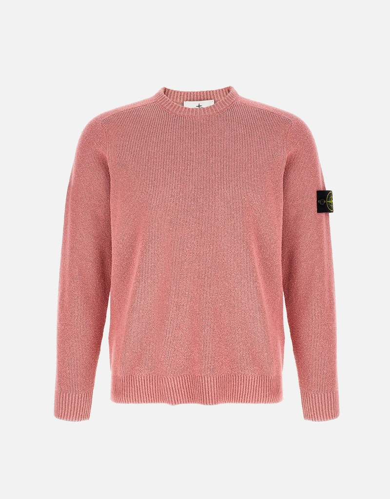 Stone Island Men's 5100033 Plated Rib Cotton Bouclé Sweater (All
