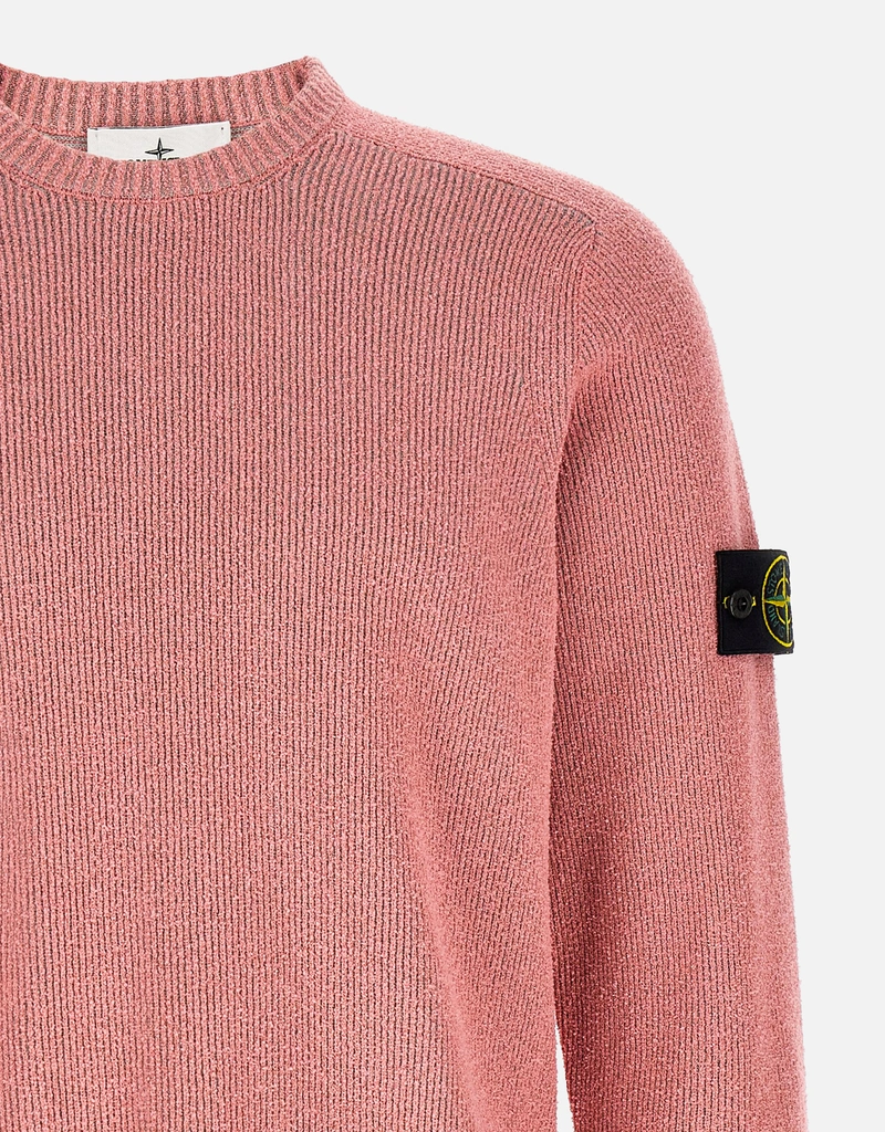 Stone Island Men's 5100033 Plated Rib Cotton Bouclé Sweater (All