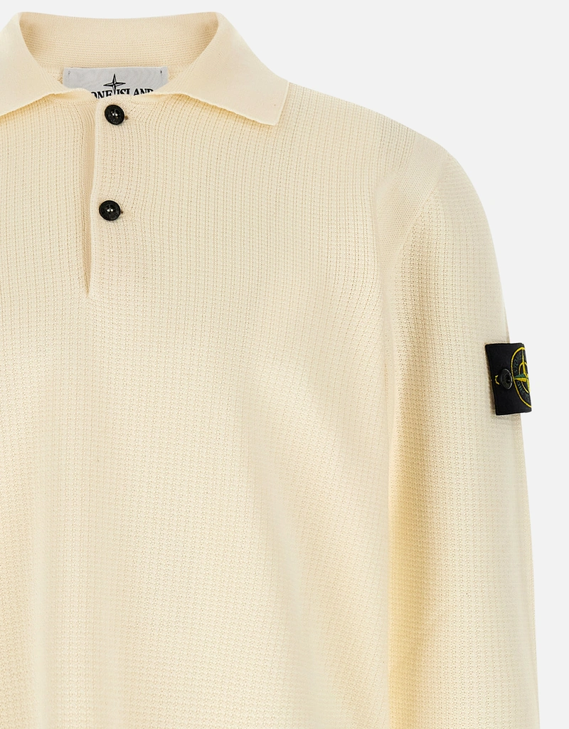 Stone Island メンズマイクロフィネスコットン長袖ポロシャツ (すべて