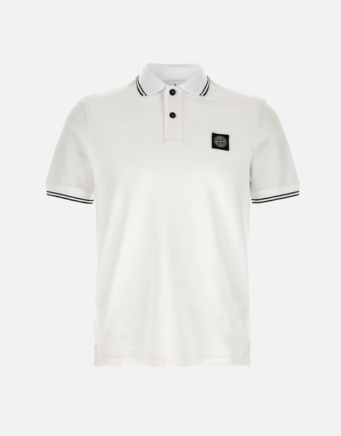 stone  ポロシャツ ホワイト M Stone Island メンズ 2200010 オーガニックコットンピケ ポロシャツ