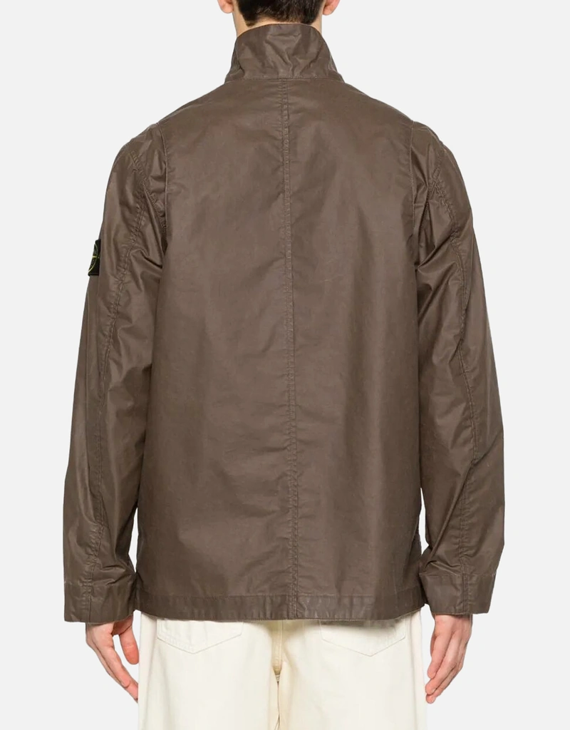 Stone Island メンズ ワックスド ピグメント コットン テラ フィールド