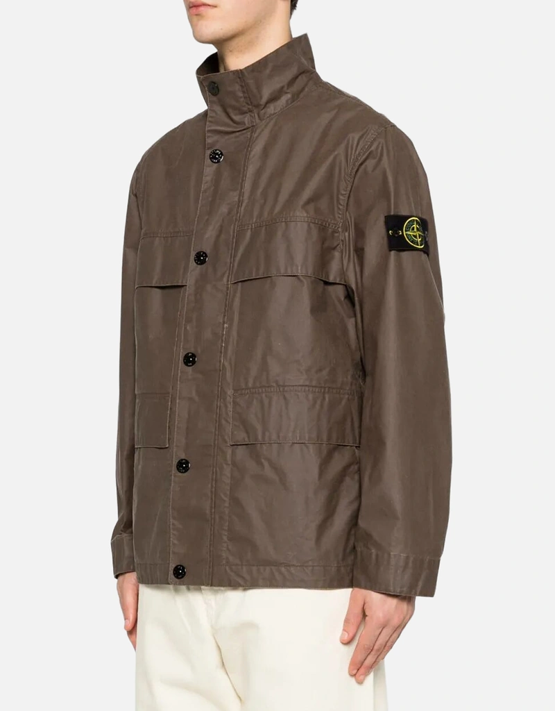 Stone Island メンズ ワックスド ピグメント コットン テラ フィールド