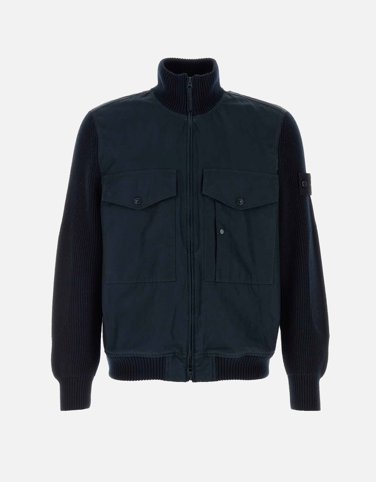 Stone Island メンズネイビーブルーコットンジャケット (すべての新品