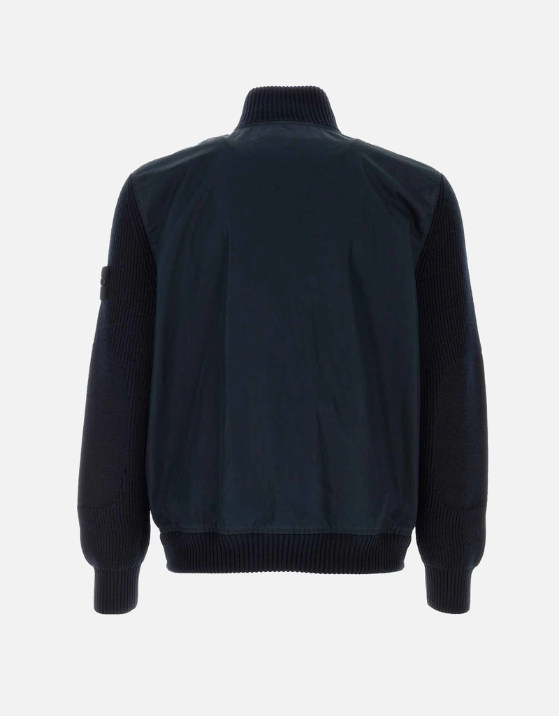 Stone Island メンズネイビーブルーコットンジャケット (すべての新品