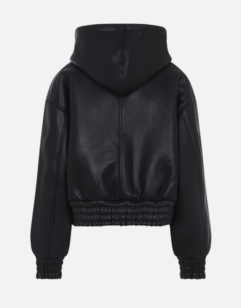 The Frankie Shop ジャクソンフェイクレザーボンデッドボンバー