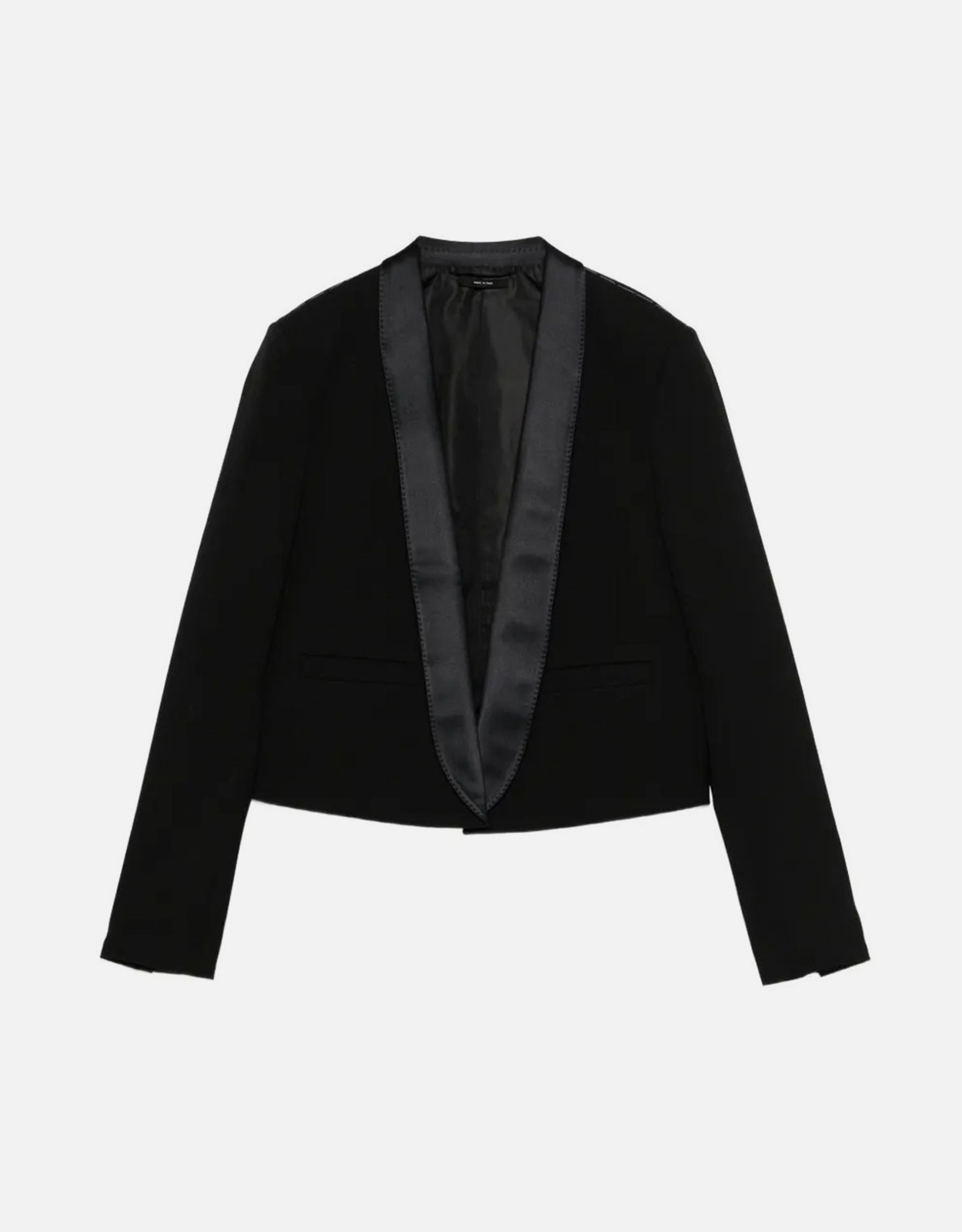 Tom Ford バイカラーシングルブレストショールラペルクロップド