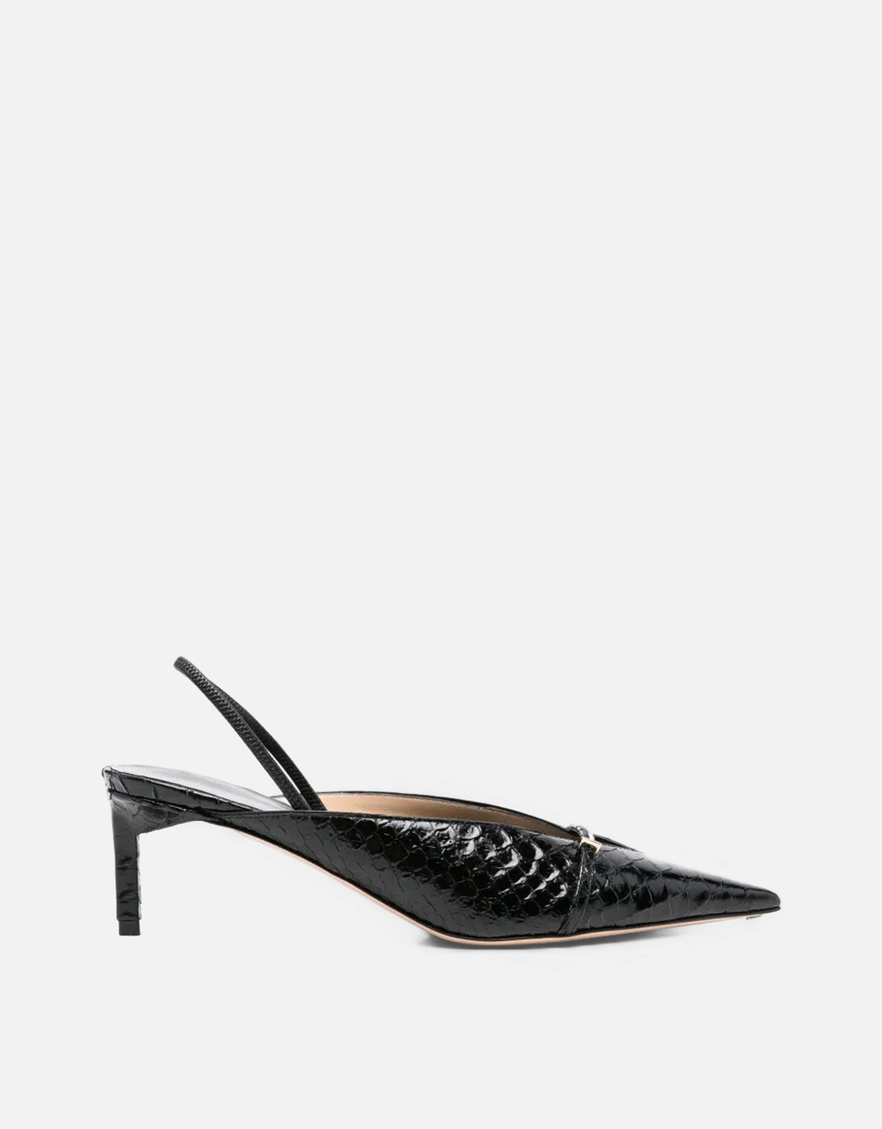 TOM FORD Tom Ford Semi Shiny Python-Effect Calf Leather Slingback Pumps - IT 36　Tom Ford セミシャイニー パイソンエフェクト カーフレザー スリングバック パンプス - 
