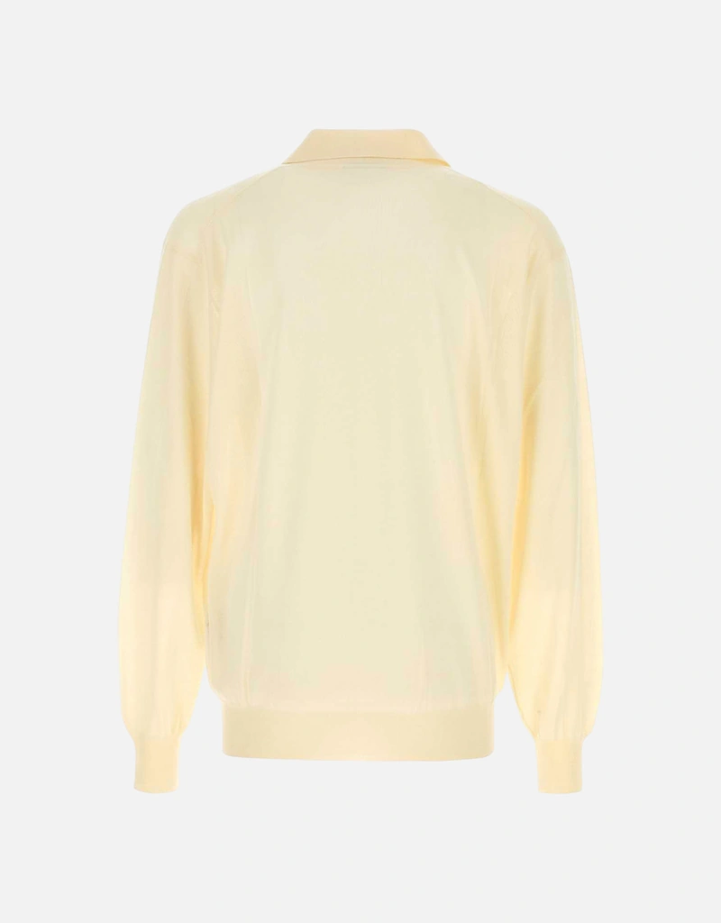 Tom Ford メンズ アイボリー カシミヤ ポロシャツ (すべての新品