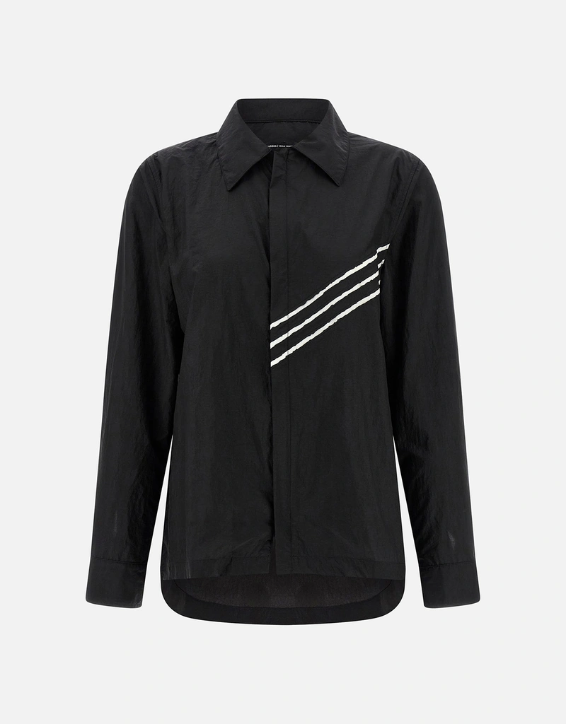 adidas Y2K ブラック 3ストライプ シャツ XS Y-3 アディダスX Y-3 ロウエッジ3ストライプシャツ (すべての新品