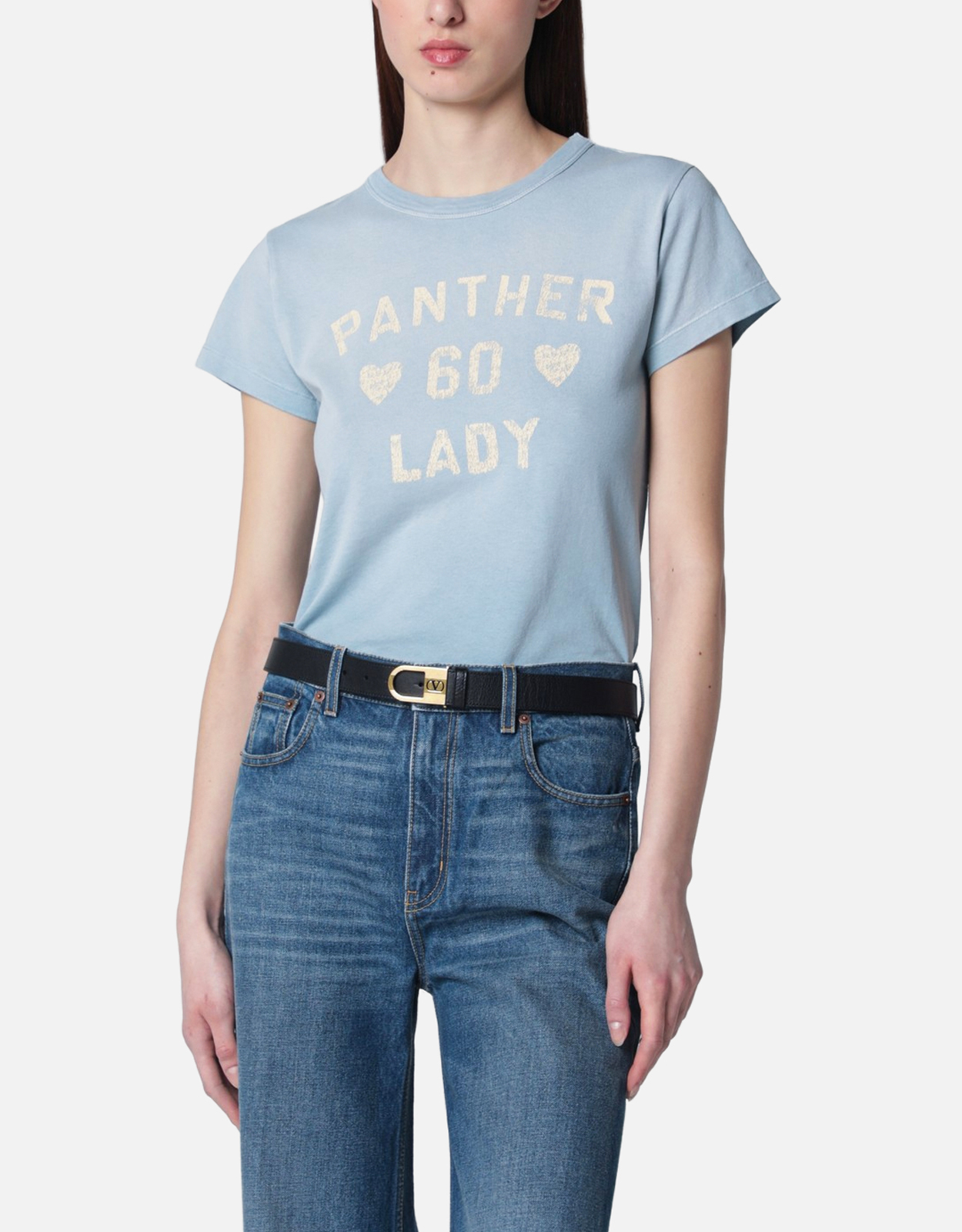 Valentino Garavani ライトブルーパンサー レディース コットン T