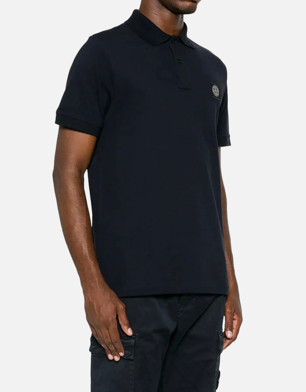 Stone Island メンズ オーガニックコットンピケ ストレッチ スリム