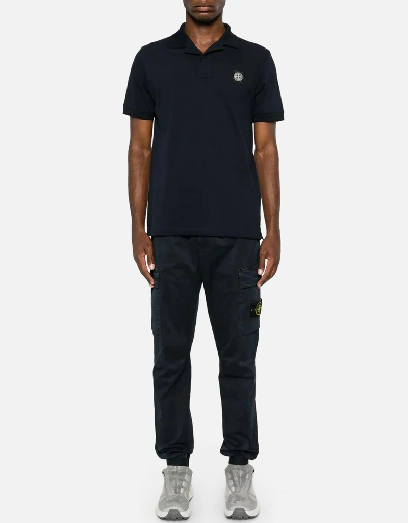 Stone Island メンズ オーガニックコットンピケ ストレッチ スリム