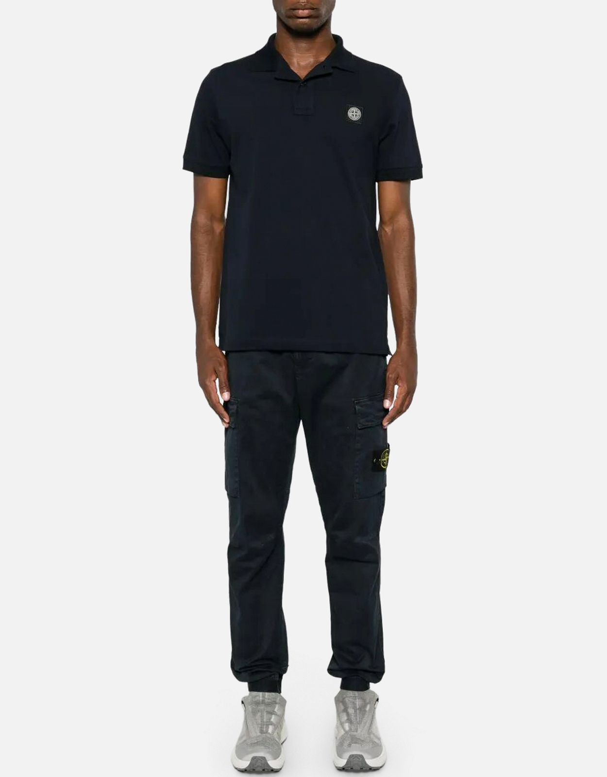  STONE ブラックポロシャツ メンズ 2SC17 ポロシャツ アイランド） ISLAND（ストーン STONE FIT SLIM トップス