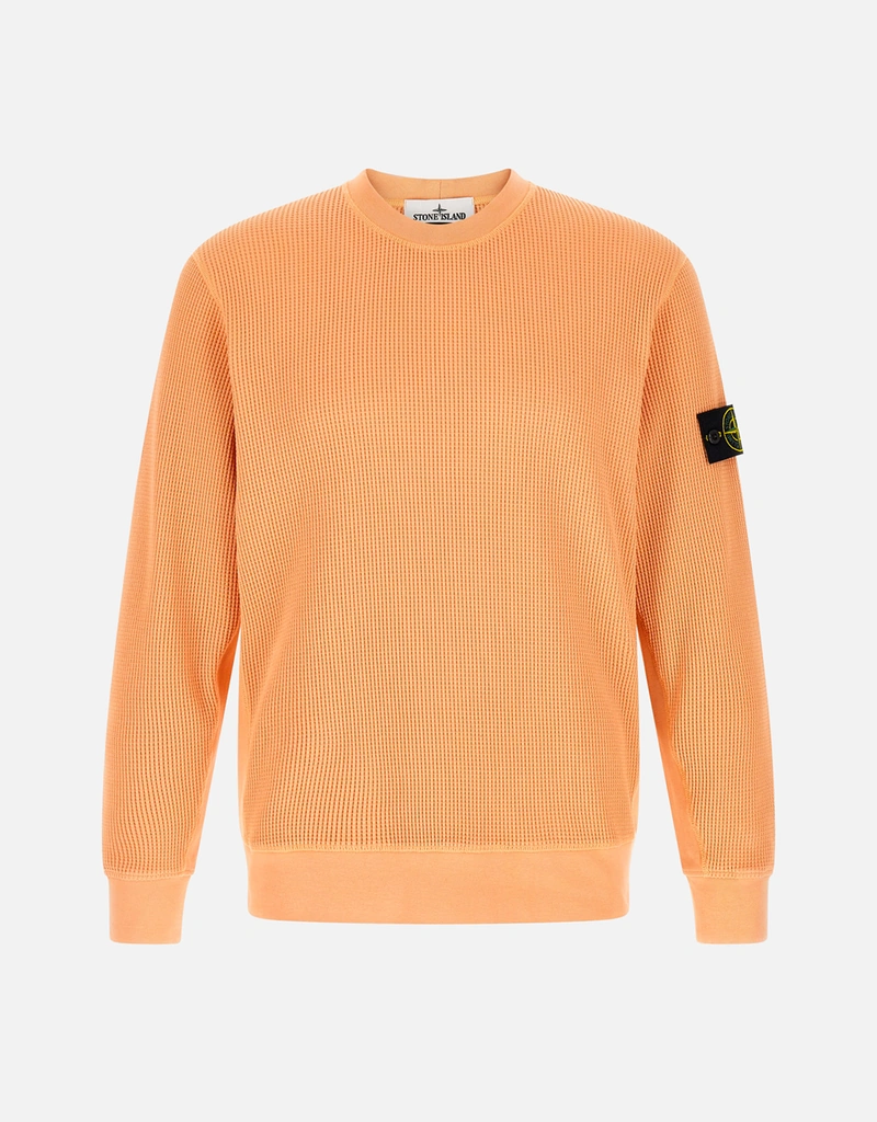 Stone Island Men's 6100056 Organic Cotton Waffle Fleece Sweatshirt Stone Island Men's 6100056 Organic Cotton Waffle Fleece Sweatshirt