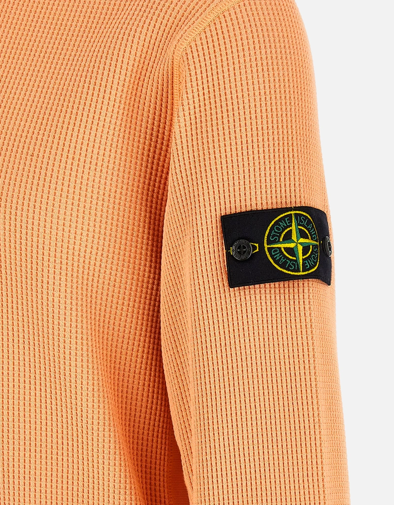 Stone Island Men's 6100056 Organic Cotton Waffle Fleece Sweatshirt