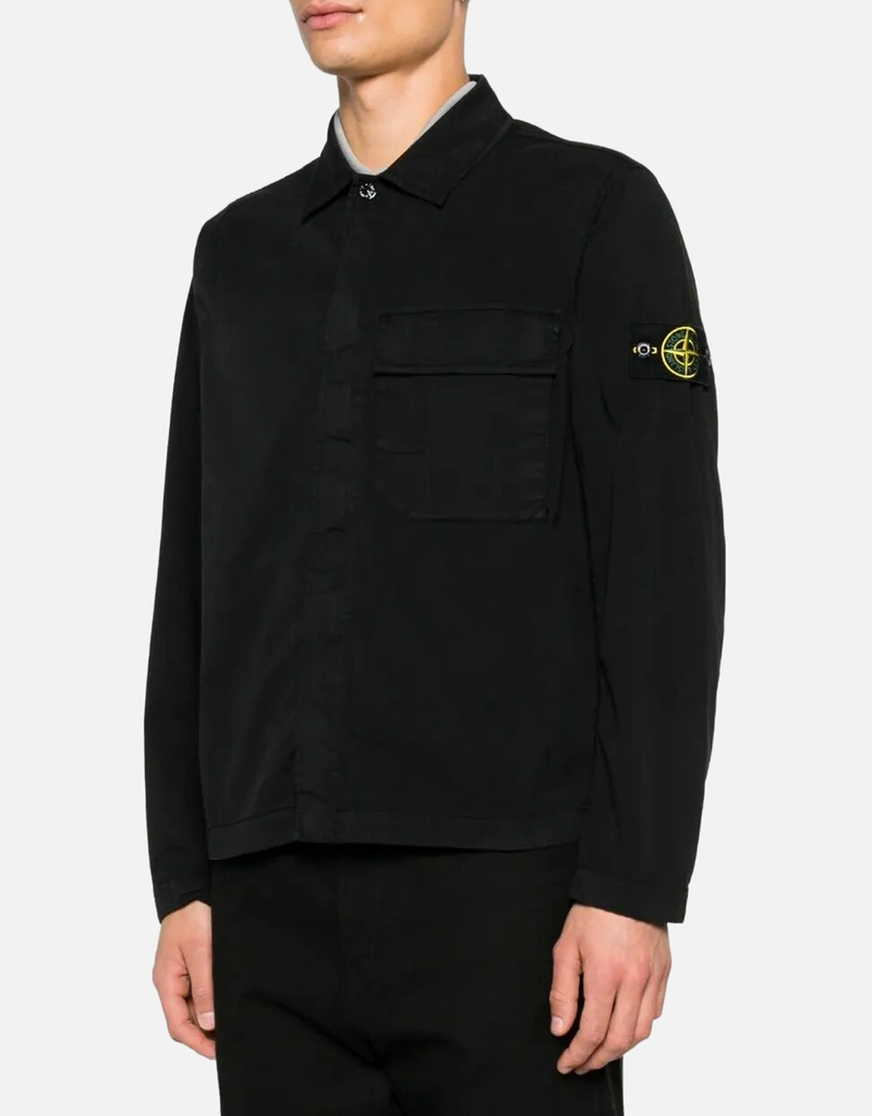 14ss Stone  フーディッドオーバーシャツ Stone Island メンズ1200013ストレッチオーガニックコットンツイル