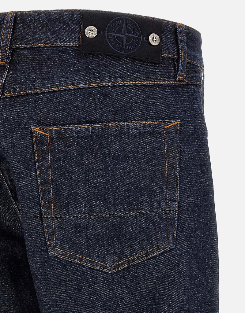 Stone Island メンズインディゴデニムストレートジーンズ (すべての
