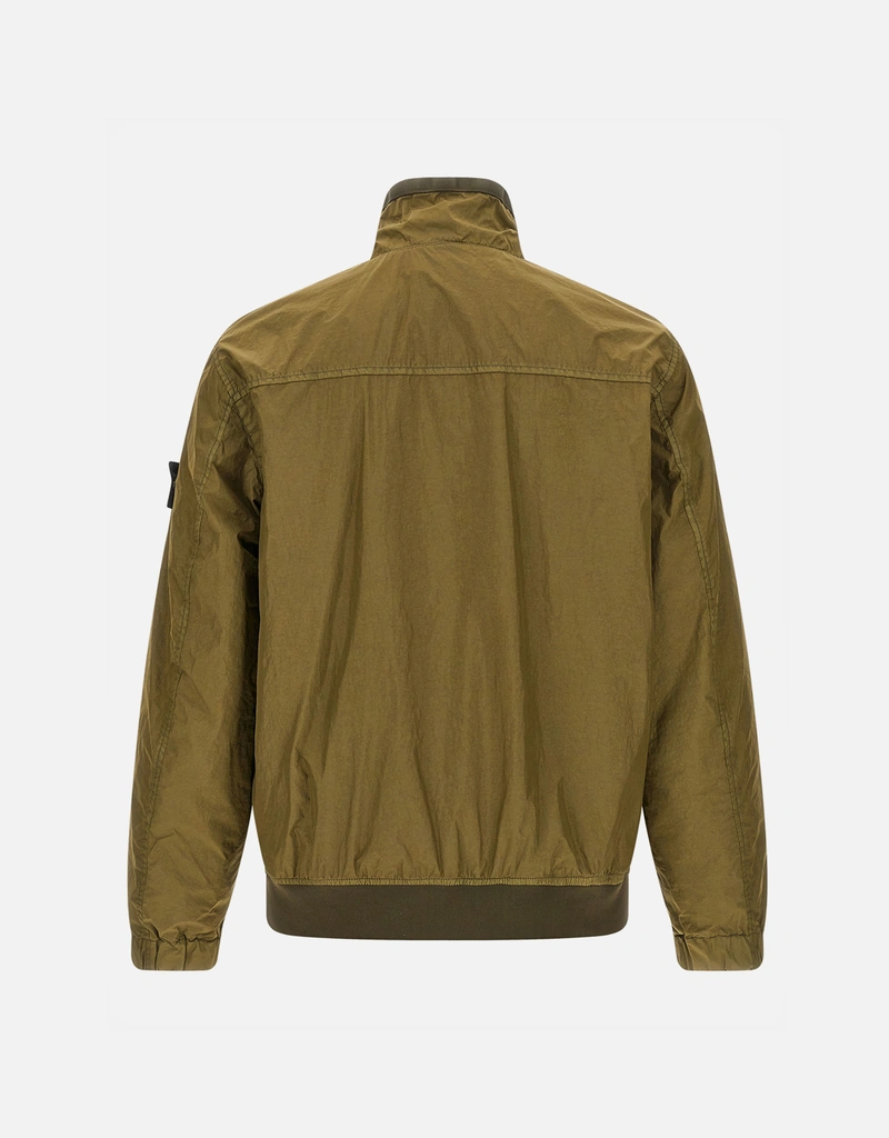 Stone Island Men's 4100111 Crinkle Reps Nylon Stand Collar Jacket