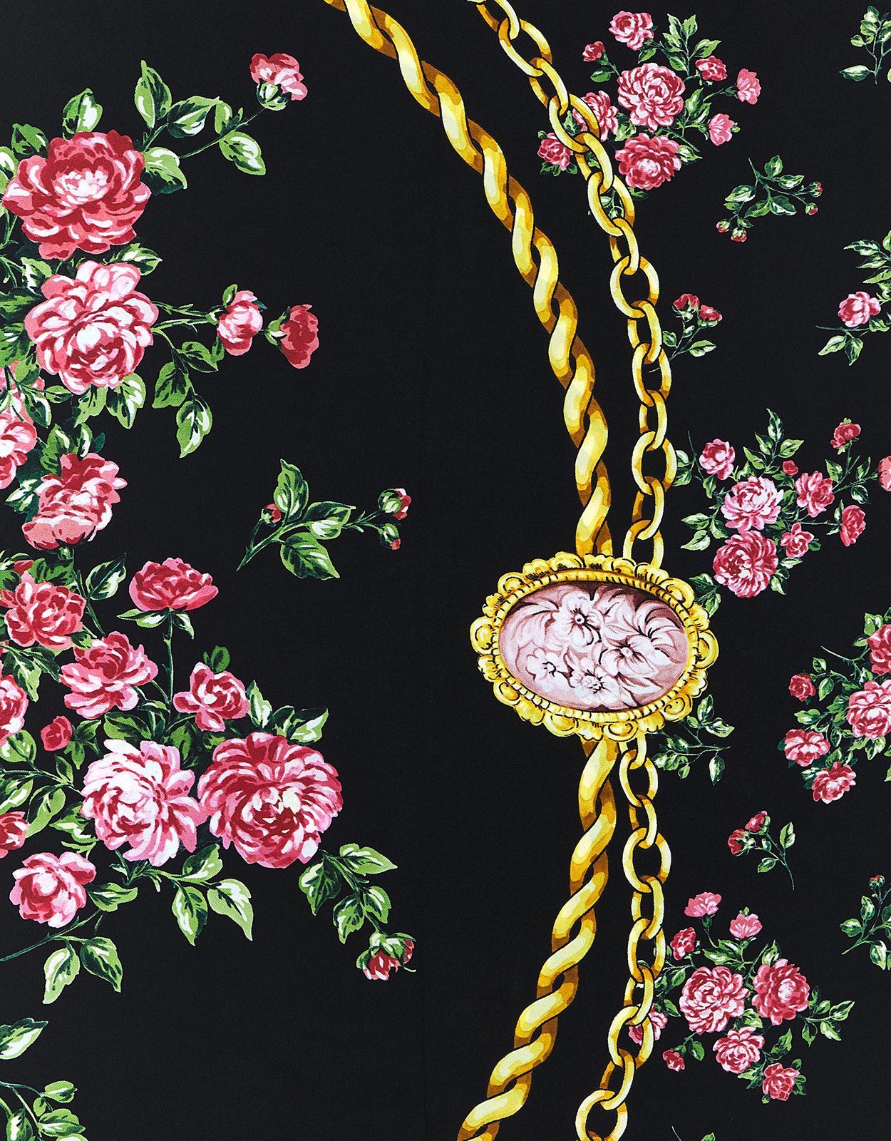 Dolce & Gabbana シルク Mazzolini Di Rose プリント スカーフ