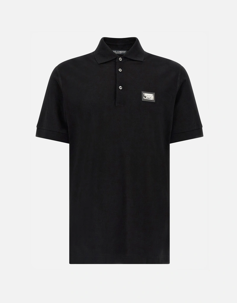 Dolce & Gabbana Men's Logo Plate Polo Shirt (All New In) IFCHIC.COM