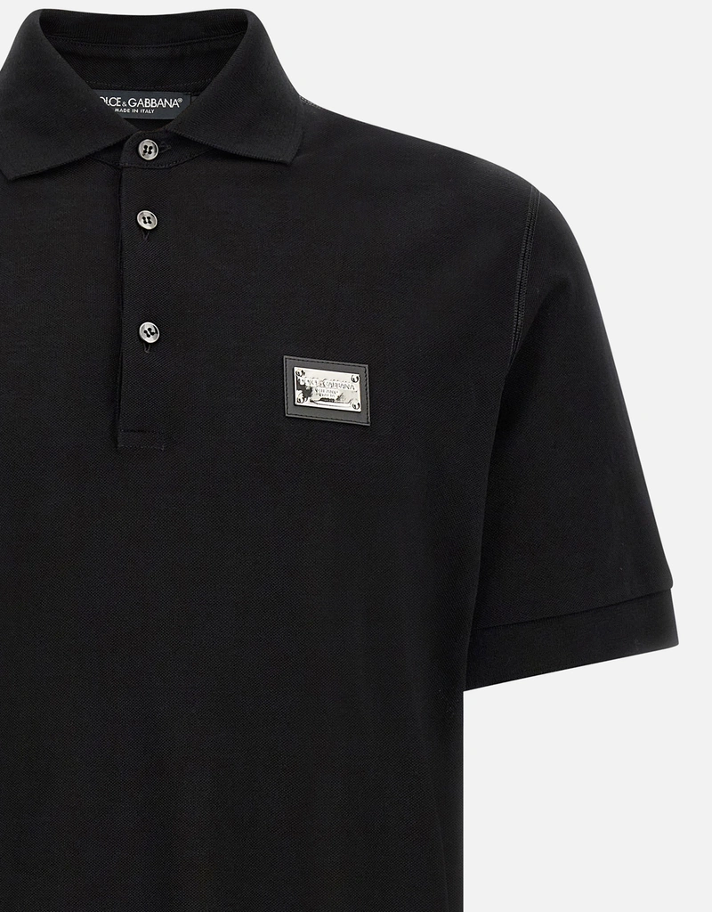 Dolce & Gabbana Men's Logo Plate Polo Shirt (All New In) IFCHIC.COM