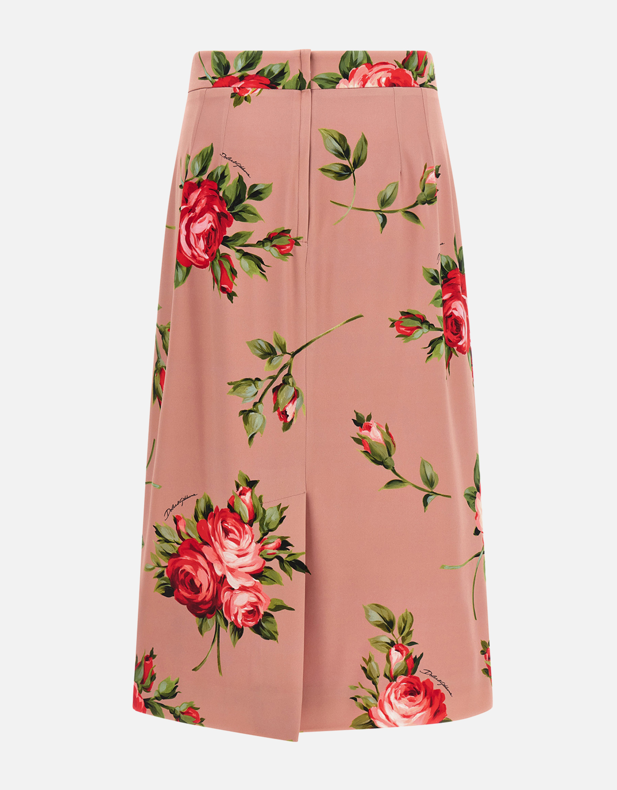 Dolce & Gabbana ブーケローズシルクミディスカート (すべての新品