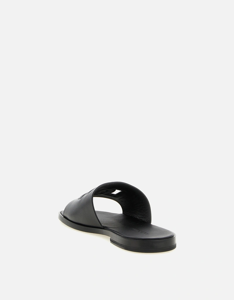 Dolce & Gabbana Men's DG Light Calfskin Leather Sandals () IFCHIC.COM