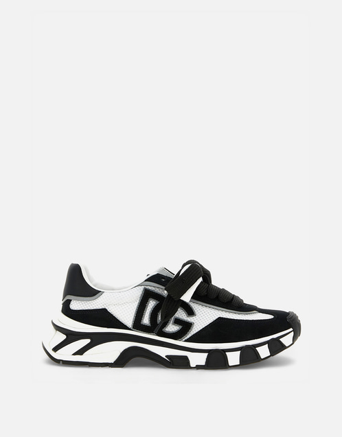 Dolce & Gabbana DG Country Road Suede Mesh Leather Sneakers
