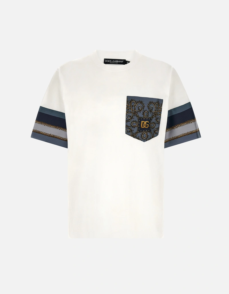 Dolce & Gabbana Men's Cargo Silk Insert T-Shirt (All New In