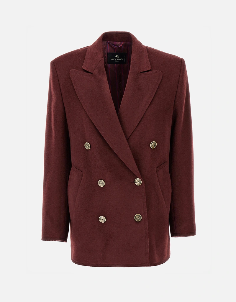 Etro ダブルブレストウールカシミヤブレザー (すべての新品) IFCHIC.COM