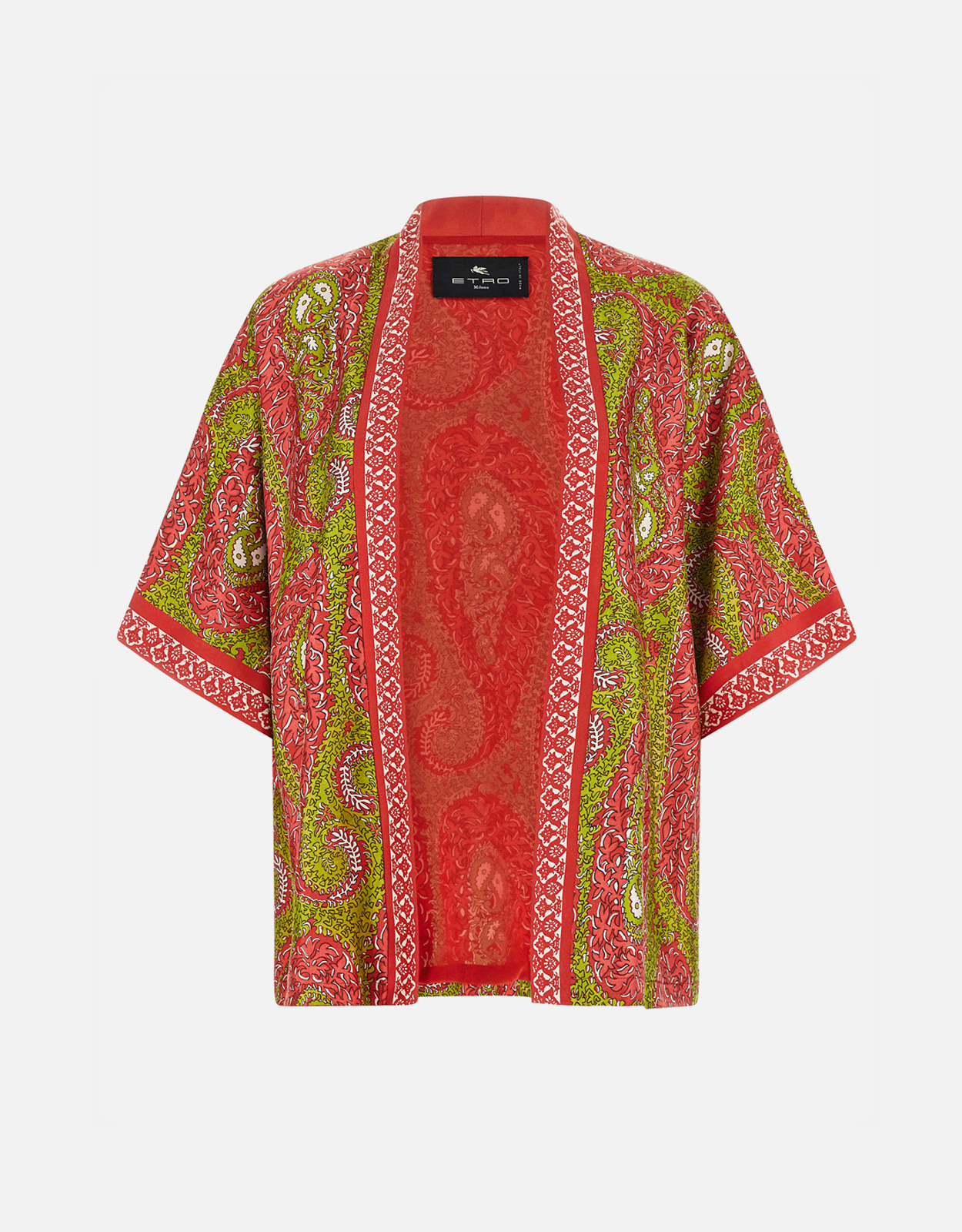 Etro シルクツイルケサ ペイズリーフォリッジモチーフ付き (すべての
