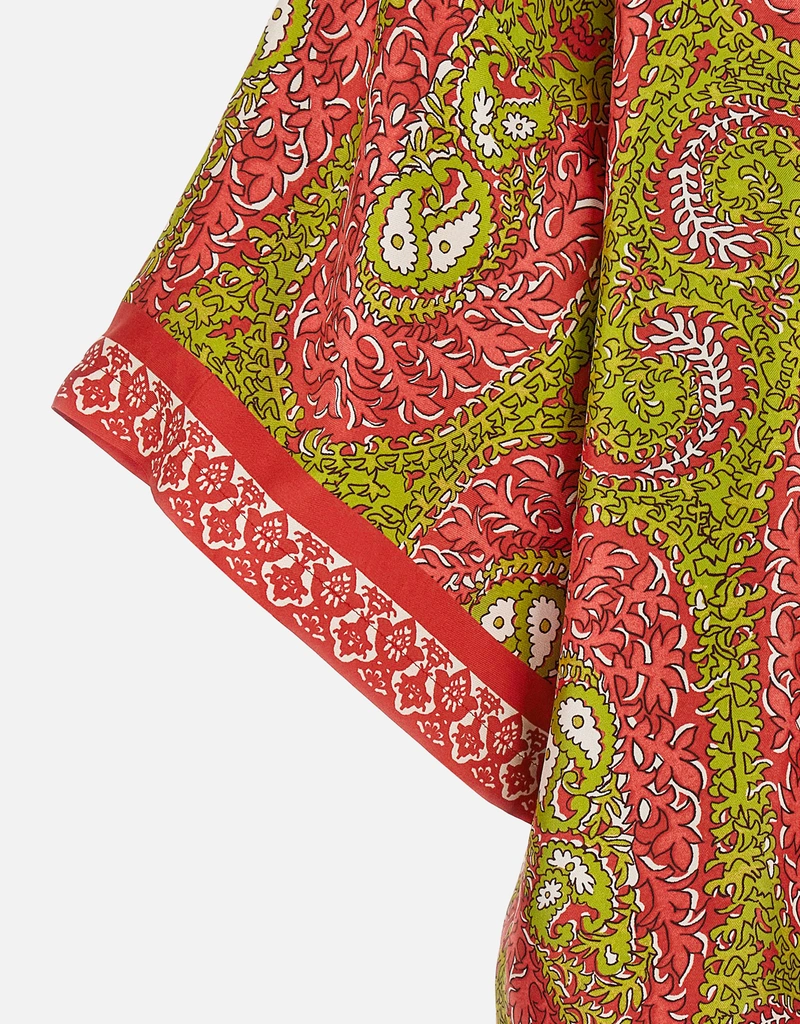 Etro シルクツイルケサ ペイズリーフォリッジモチーフ付き (すべての