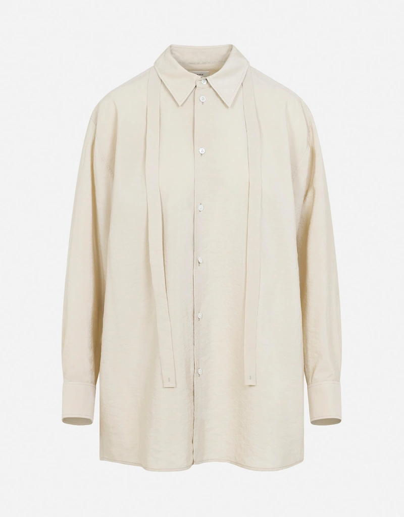 LEMAIRE ドライシルク素材のタイ付きロングシャツ (すべての新品