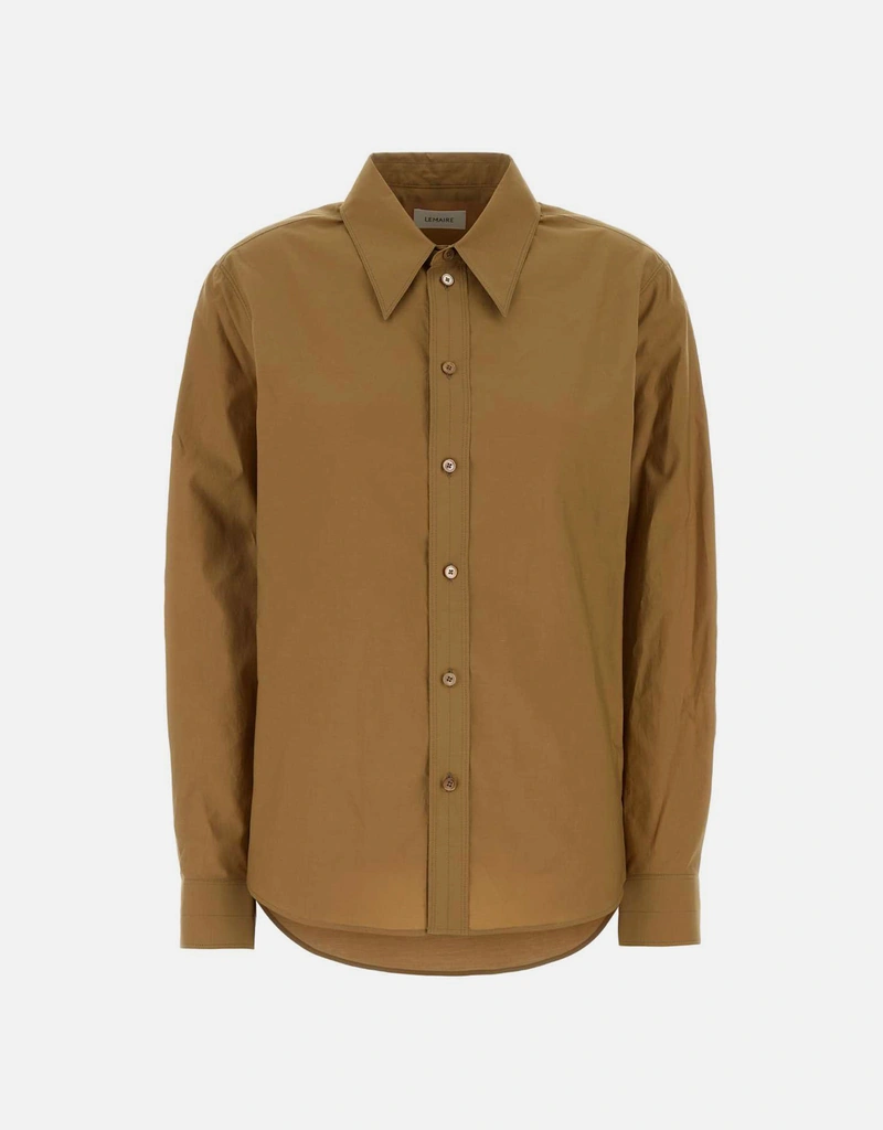 LEMAIRE コットンシルクシャツ LEMAIRE ウォッシュドコットンシルクのポインテッドカラーシャツ