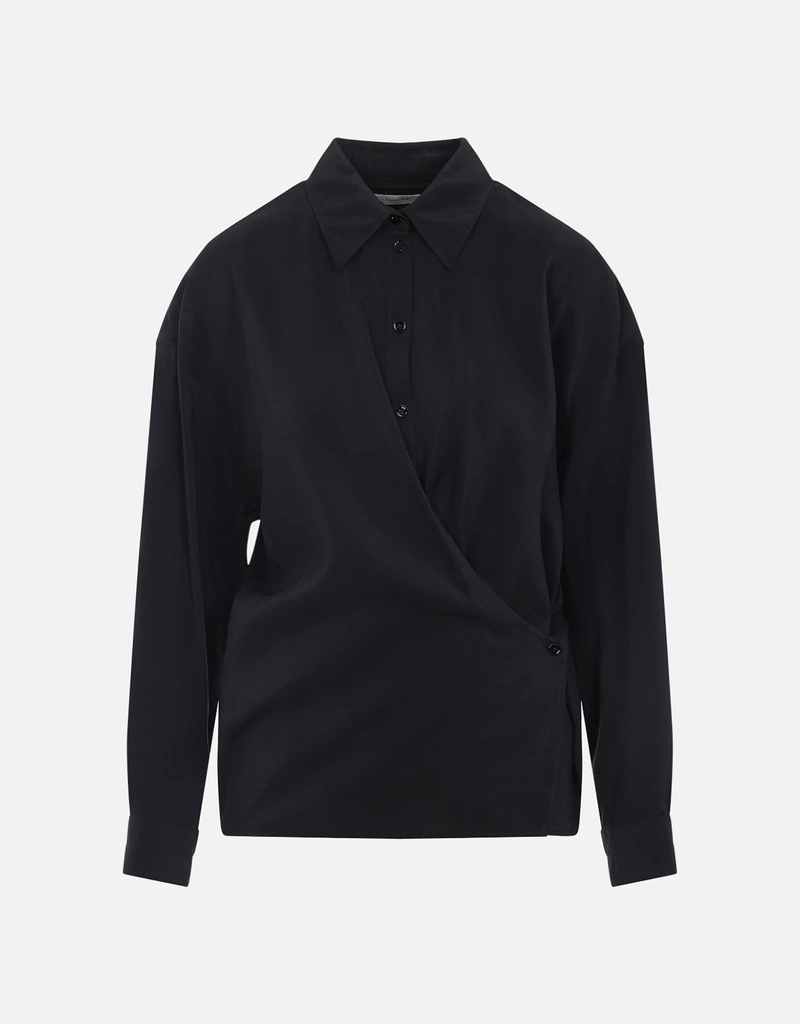 LEMAIRE シルクシャツ ドライシルクのロングタイシャツ - アルミニウム - ドライシルク
