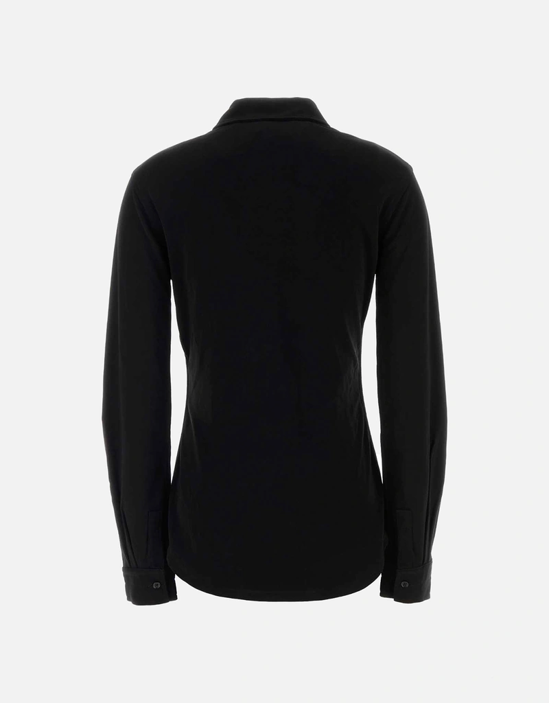 LEMAIRE ブラックビスコースシャツ (すべての新品) IFCHIC.COM