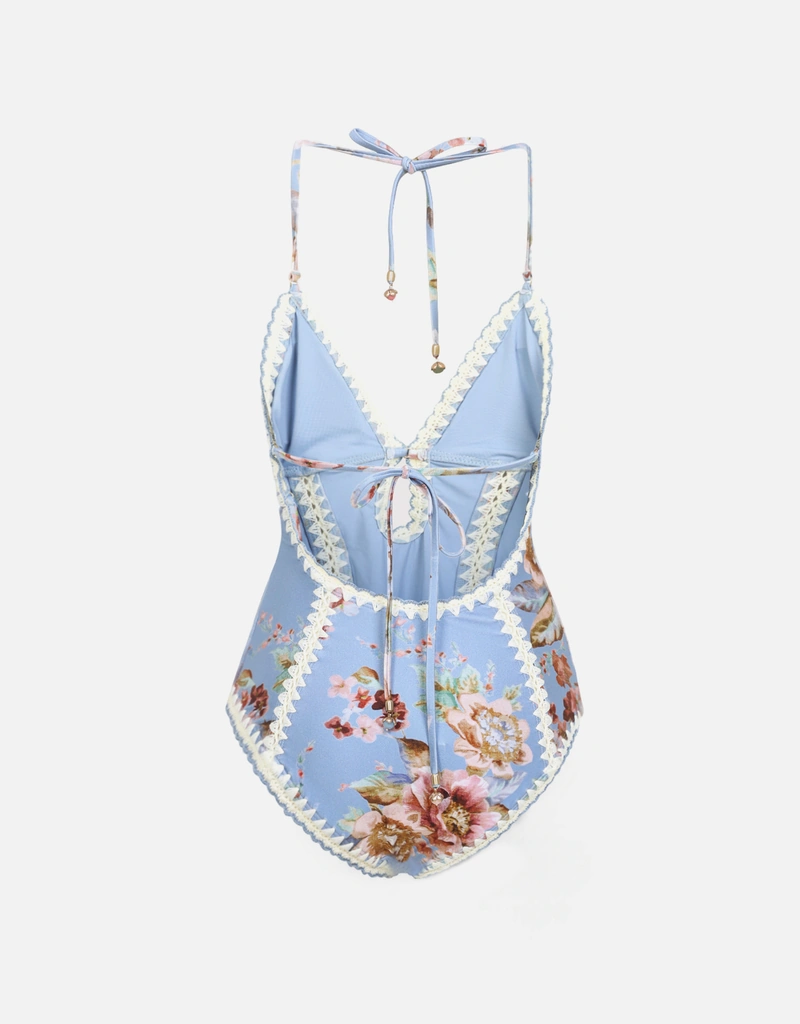 Zimmermann Awaken Crochet Keyhole 光沢 1PC 水着 (ボーイズアパレル Zimmermann Awaken Crochet Keyhole 光沢 1PC 水着 (ボーイズアパレル