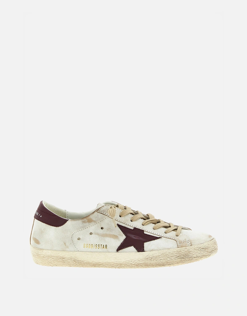 Golden Goose メンズスーパースター レザー ヴィンテージ風 スニーカー