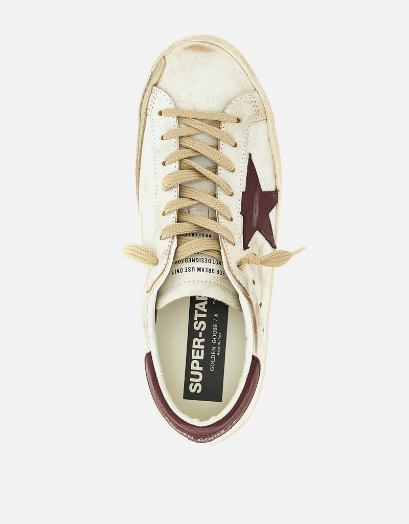 Golden Goose メンズスーパースター レザー ヴィンテージ風 スニーカー