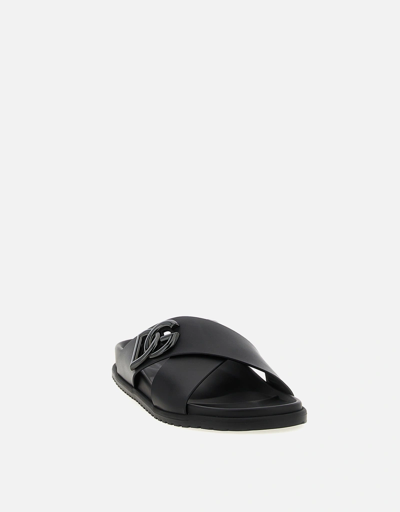 Dolce & Gabbana メンズ カーフスキンサンダル () IFCHIC.COM