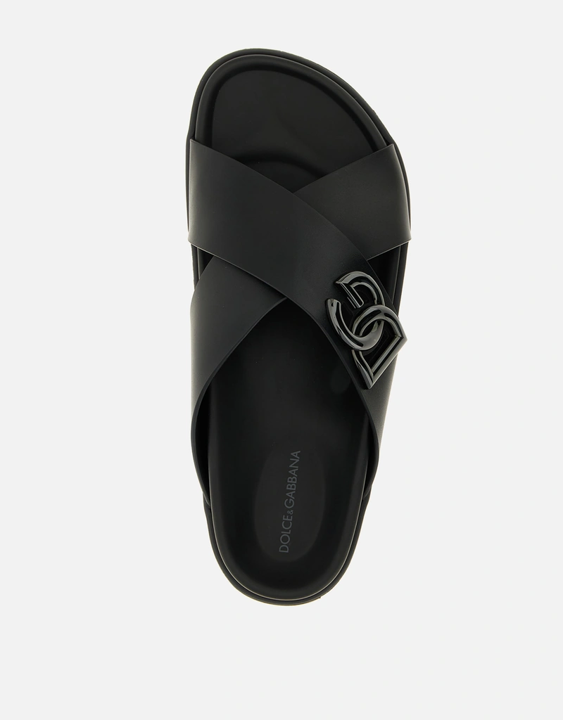 Dolce & Gabbana メンズ カーフスキンサンダル () IFCHIC.COM