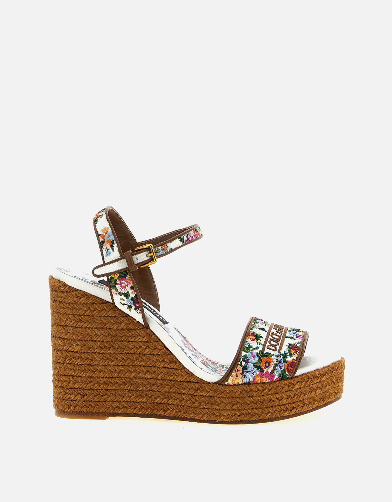 Dolce & Gabbana レディース Lolita ナッパレザー ウェッジサンダル
